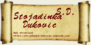Stojadinka Duković vizit kartica